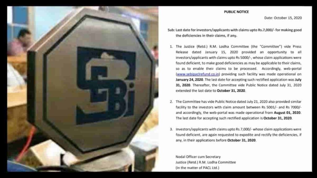 sebi pacl refund new update