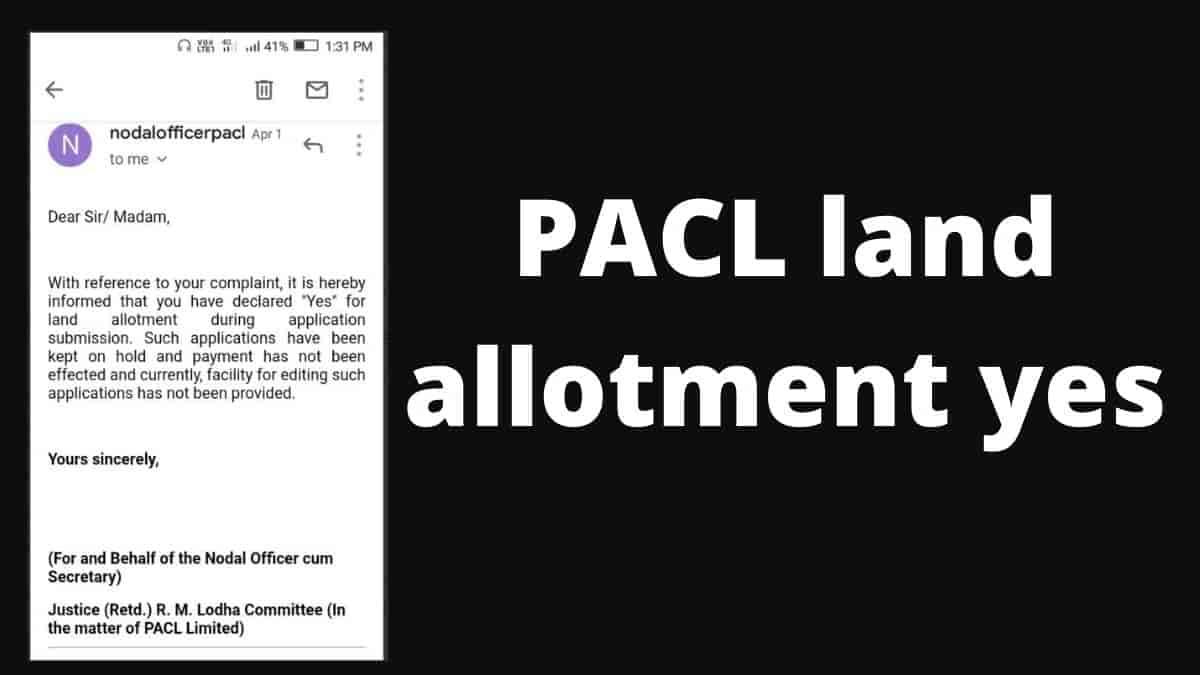 pacl land allotment yes